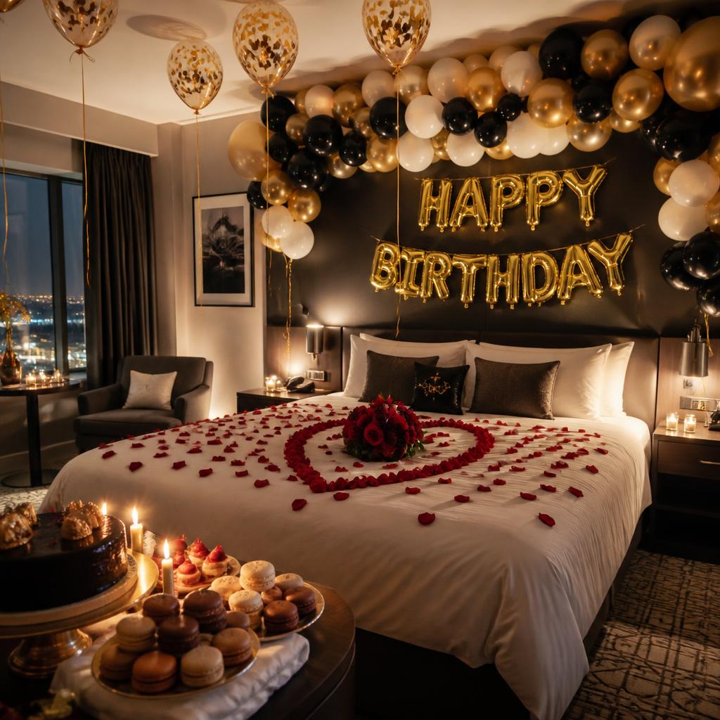 Birthday: Black, Gold & Cream